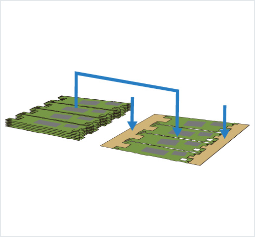 ［Image］PCB placer： HDI 基板用高精度框架排列机
